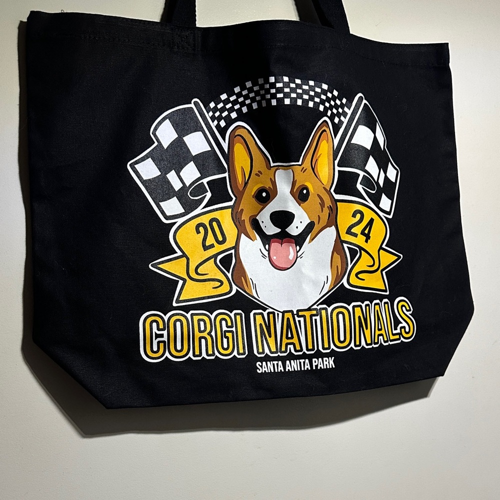 Corgi Nationals Black Tote Bag